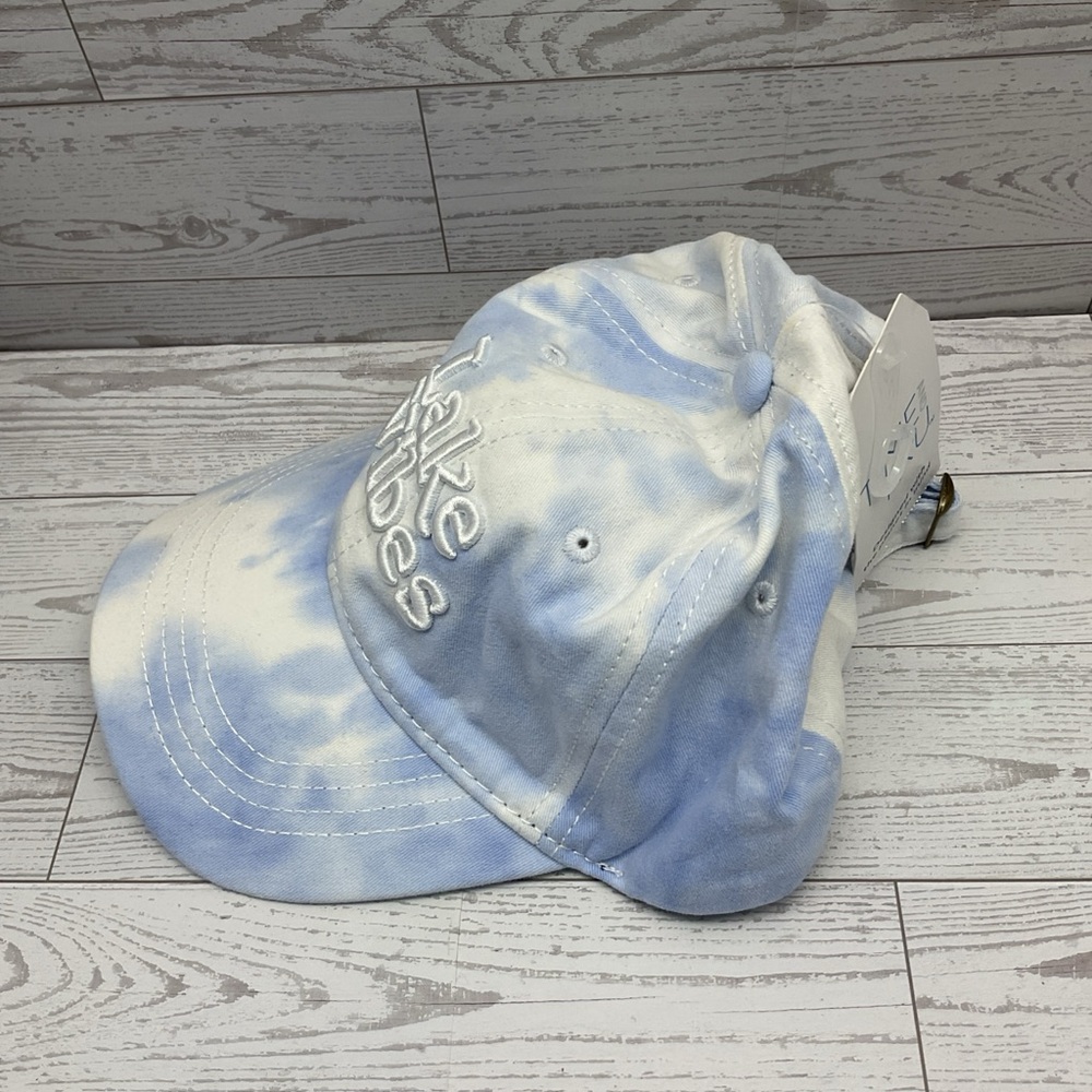 Lake Vibes Blue Tie-Dye Baseball Cap - Light Blue & White - Picture 4 of 5